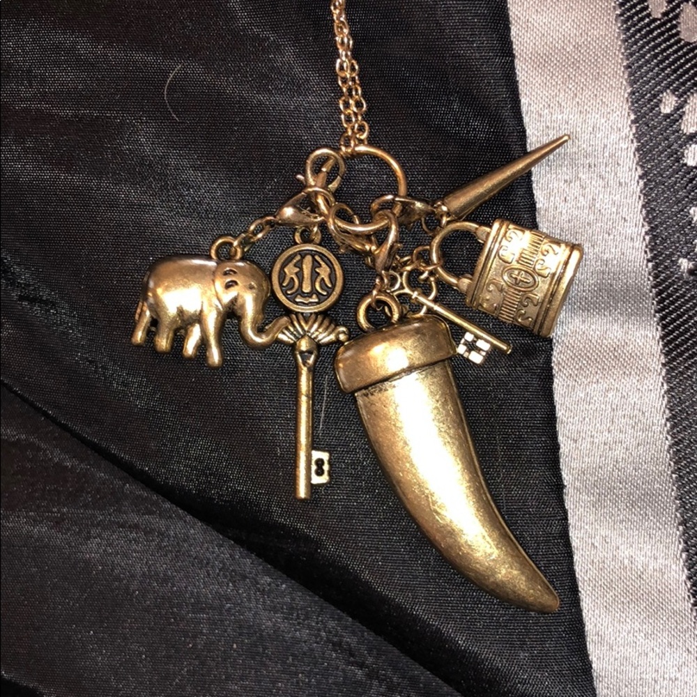 Gold charm necklace